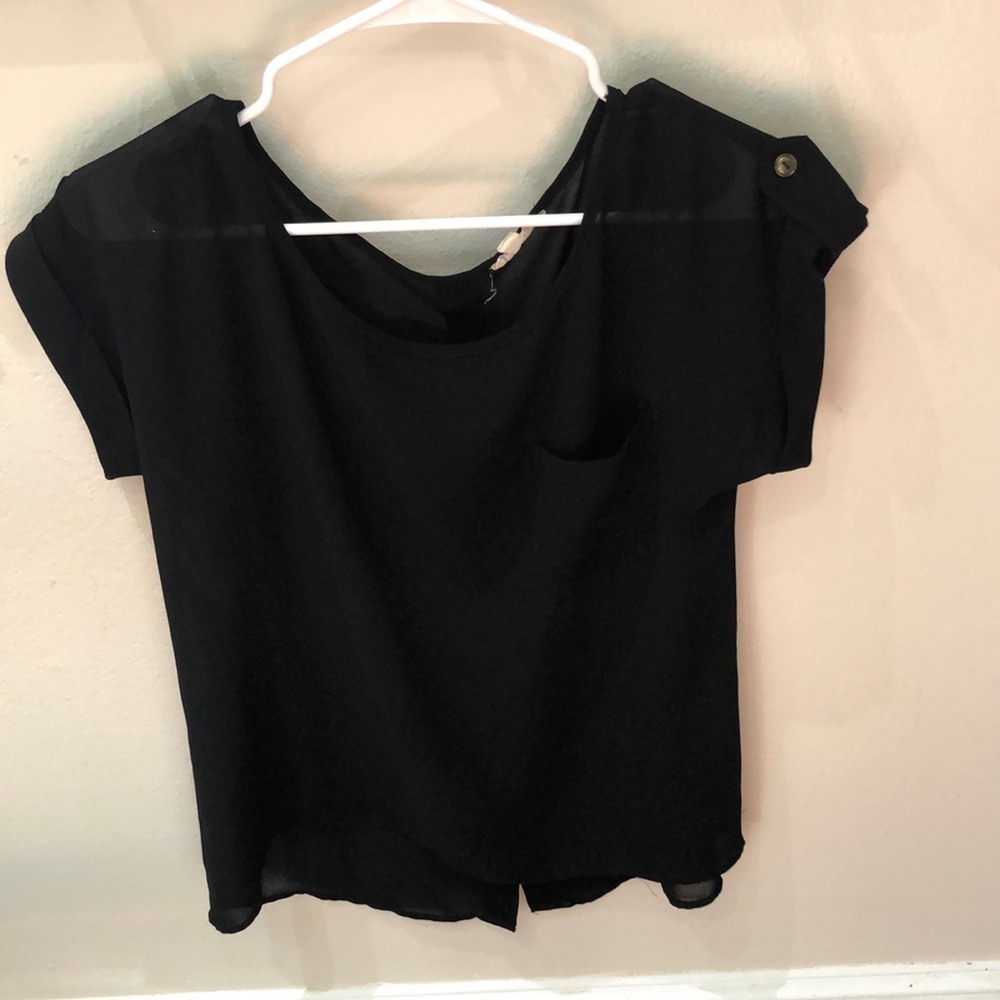 Chiffon top with pocket